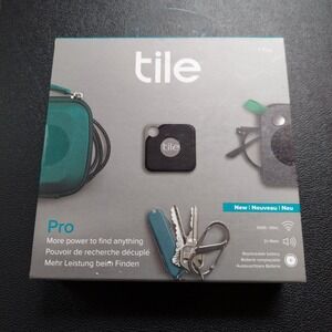 Tile Pro Bluetooth Tracker Unisex OS Black 300ft Replaceable Battery T6001B